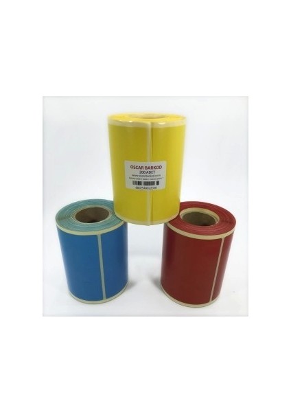 Renkli Kuşe Etiket 150X100 200 Adet
