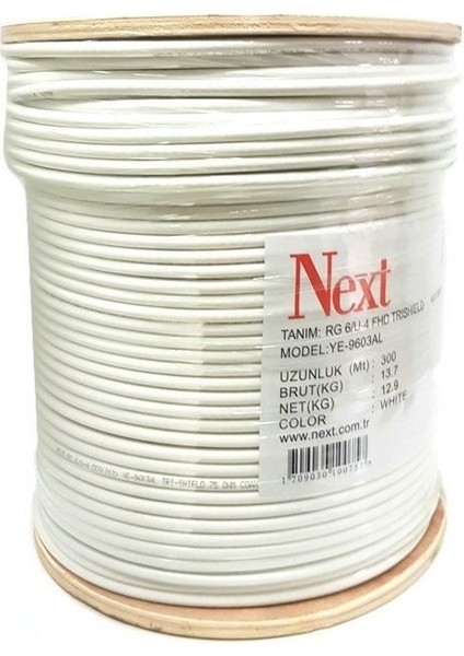 YE-9603 RG6U4 Hd Trishield Anten Kablosu 300 Metre fiyatları