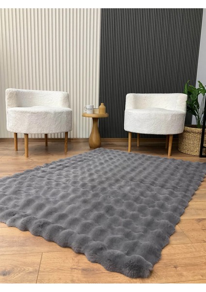 Bubble Tavşan Tüyü Peluş Antrasit Yatak Odası Banyo Koridor Mutfak Yumuşak Dokulu Kaymaz Halı fiyatları