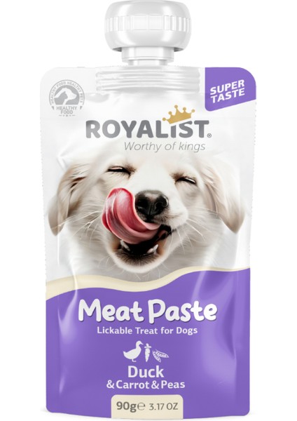 Meat Paste Dog Ördek & Havuç & Bezelye 90 Gr 12 Adet