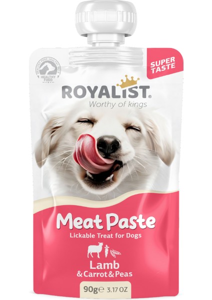 Meat Paste Dog Kuzu & Havuç & Bezelye 90 gr 12 Adet