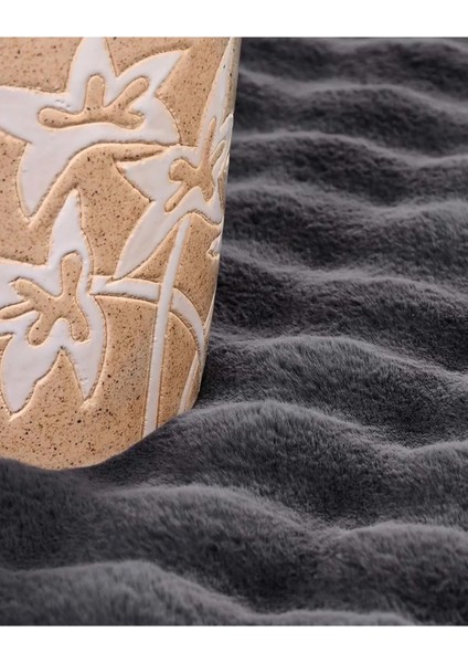 Bubble Tavşan Tüyü Peluş Antrasit Yatak Odası Banyo Koridor Mutfak Yumuşak Dokulu Kaymaz Halı fırsatları