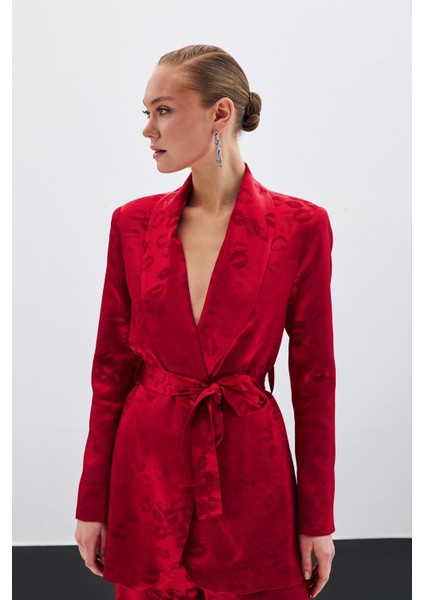 Jakarlı Şal Yaka Bağlamalı Kadın Ceket 1693-6564 fiyatları