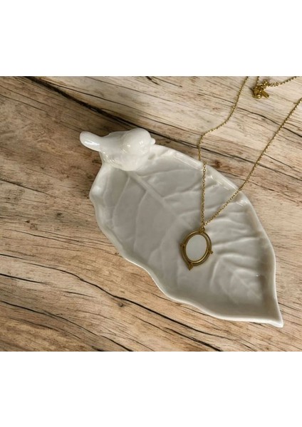 Antik Oval Çelik Kolye