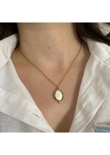 Antik Oval Çelik Kolye fiyatları