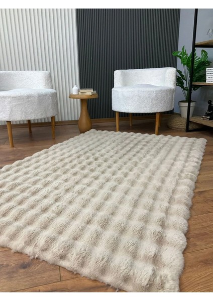 Bubble Tavşan Tüyü Peluş Vizon Yatak Odası Banyo Koridor Mutfak Yumuşak Dokulu Kaymaz Halı