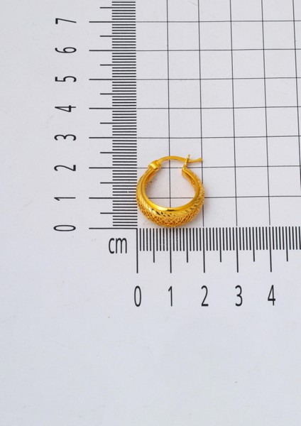 Telkari Işlemeli 22 Ayar Halka Altın Küpe fırsatları