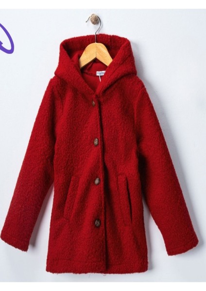 Fleto Cepli Kız Çocuk Kuzu Yün Uzun Ceket Kaban fiyatları