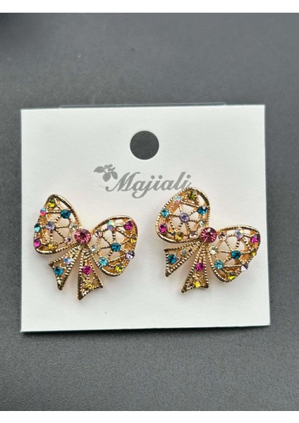 Özel Seri Fiyong Detaylı Çelik Küpe