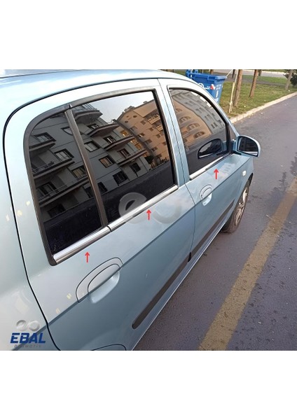 Hyundai Getz Krom Cam Çıtası 6 Prç. 2002 Üzeri Paslanmaz Çelik