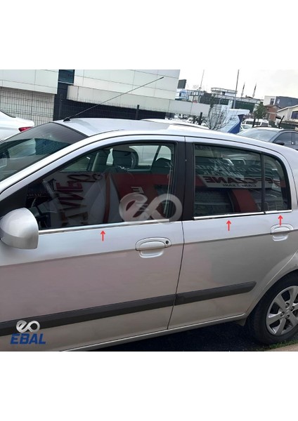 Hyundai Getz Krom Cam Çıtası 6 Prç. 2002 Üzeri Paslanmaz Çelik