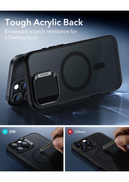 iPhone 16 Pro Kılıf Halolock Magsafe Classic Hybrid Silikon - Buzlu Siyah fiyatları