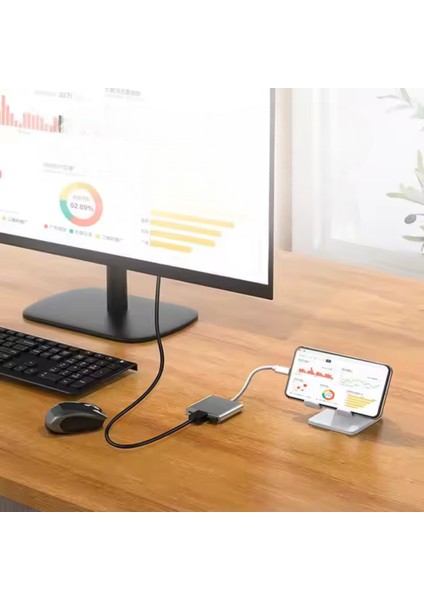 Port Trio Usb-C HUB 3 In 1 Adaptör | 4K UHD Hdmı, Hızlı Veri Transferi ve Çoklu Bağlantı Deneyimi!