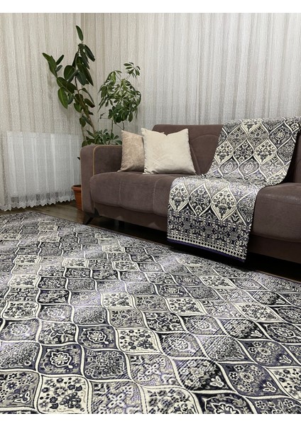 Home Savan Çok Amaçlı Halı-Kilim Örtüsü Mor