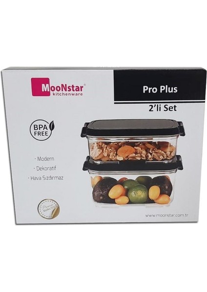 Moonstar Proplus Double Ikili Saklama Kabı Hava SIZDIRMAZ200ML+1400ML-PRO-233