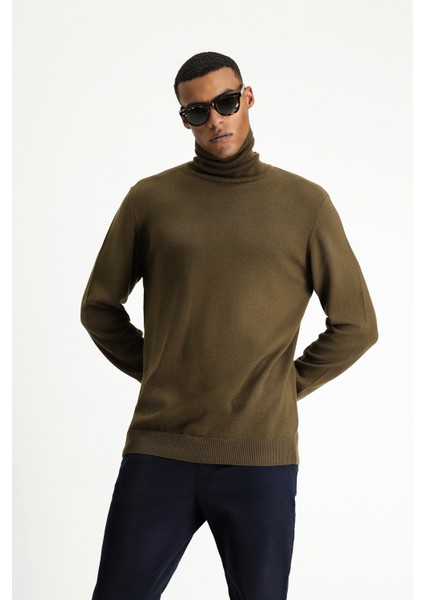 Balıkçı Yaka Regular Fit Pamuklu Triko Kazak modelleri