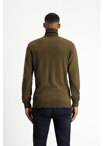 Balıkçı Yaka Regular Fit Pamuklu Triko Kazak fırsatları