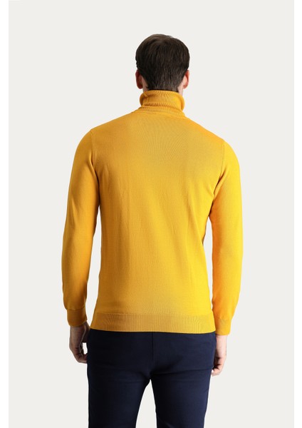 Balıkçı Yaka Regular Fit Pamuklu Triko Kazak fırsatları