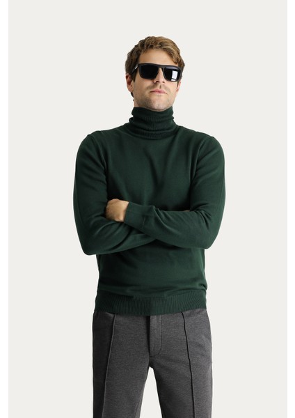 Balıkçı Yaka Regular Fit Pamuklu Triko Kazak fiyatları