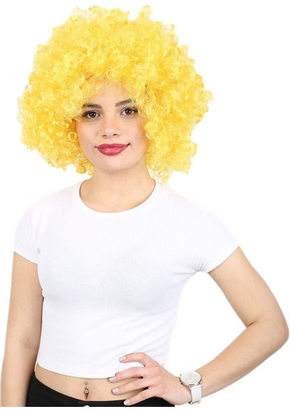 Animasyon Parti ve Palyaço Peruğu - Sarı