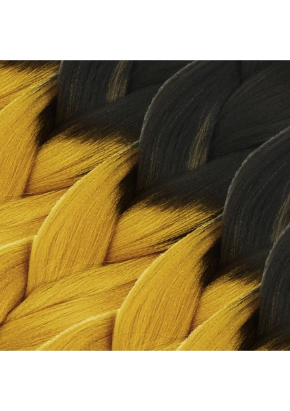 Afrika Örgüsü ve Rasta Için Sentetik Ombreli Saç - Siyah / Koyu Karamel fiyatları