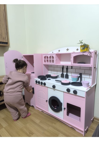 Özka Wood Pembe Buzdolaplı Tencere ve Tava Setli