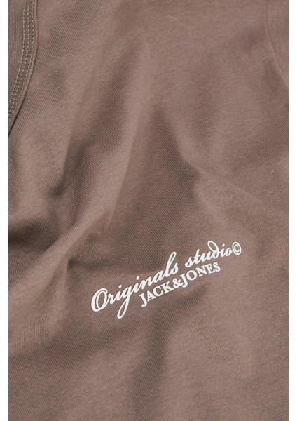 Jorboston Chest Brandıng Tee Ss Cn Açık Kahve