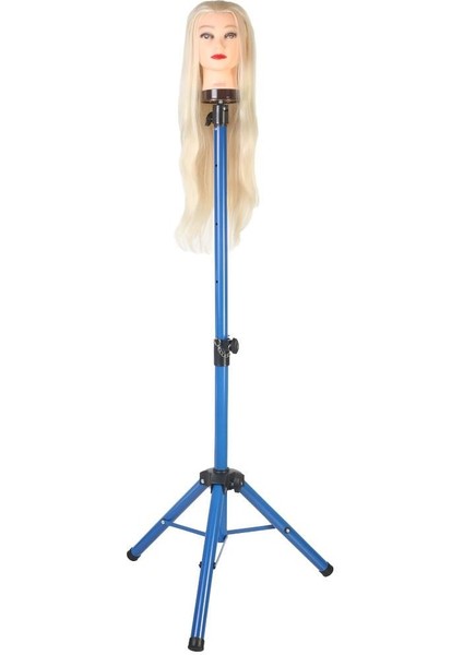 Kuaför Eğitim Mankeni Için Metal Tripod - Mavi + Taşıma Çantası fiyatları