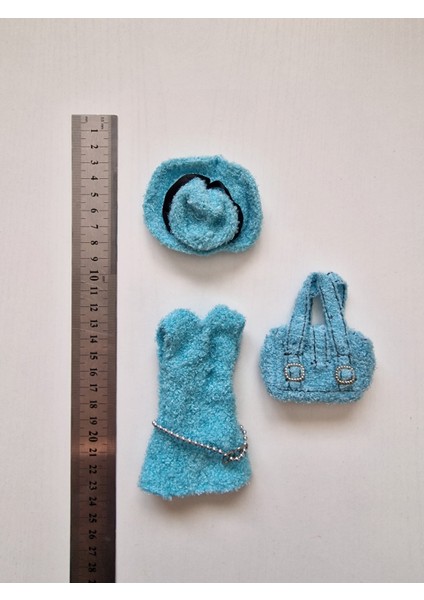 Barbie Oyuncak Bebekler Için 3 Lü Kıyafet Takımı