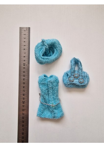 Barbie Oyuncak Bebekler Için 3 Lü Kıyafet Takımı