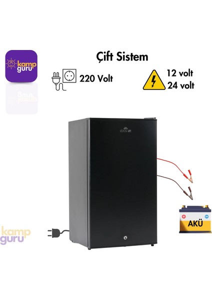Çift Sistem Cool Life 90 L Siyah Buzdolabı