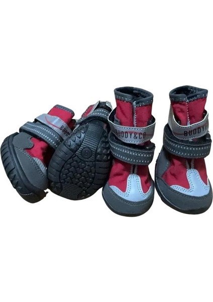 Superstone Kauçuk Dış Taban Köpek Ayakkabısı Kırmızı 4,5 cm