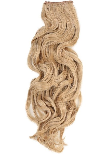 Fiber Sentetik Dalgalı 8 Parça Çıt Çıt - Balköpüğü Beyaz Platin Röfleli