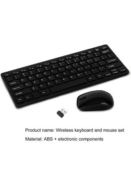 Lenovo Tab P11 ZABF0398TR 11.5" Uyumlu Kablosuz Wireless Pilli Klavye Mouse Seti - Siyah