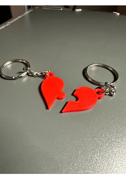 Kalp Şeklinde Puzzle Anahtarlık Seti 5li Paket