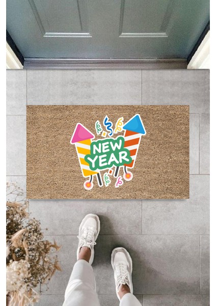 Kapı Önü Paspası Yeni Yıl 2025 Özel Tasarım Model 33