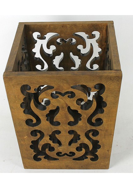 Eskitme Ahşap Oymalı Kova 23 x x 23 x 27 cm . fırsatları