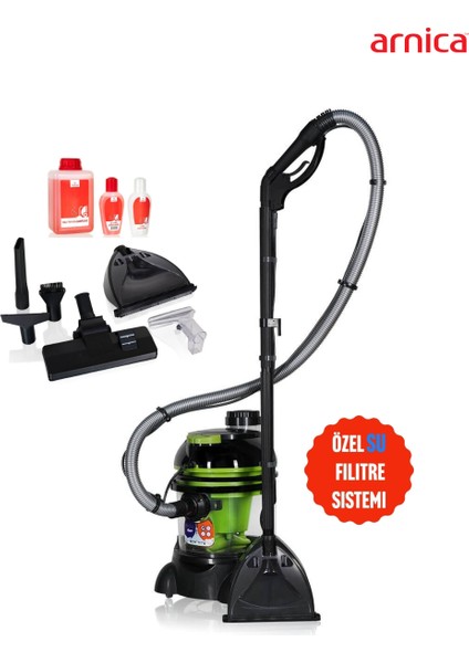 Arnika Hydra Rain Su Filtreli Halı Yıkama Makinesi 2400 W -Hepa 13 Filtre Çift Tank Sistemi ve Uzun Kablo