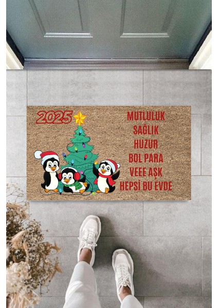 Kapı Önü Paspası Yeni Yıl 2025 Özel Tasarım Model 10