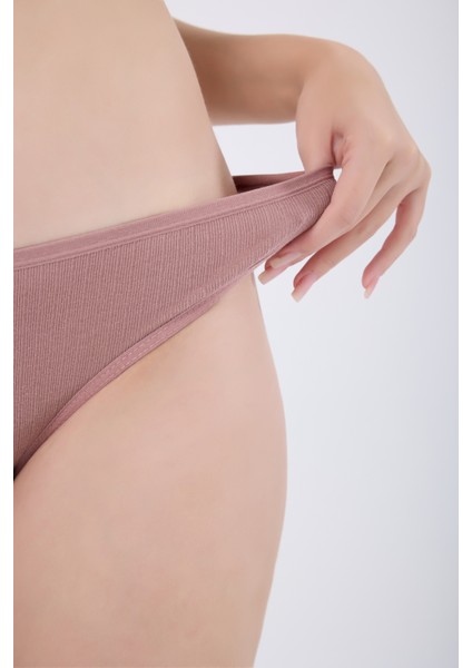 Fitilli Pamuklu Kalın Askılı Crop Kadın Atlet & Slip Külot Takım