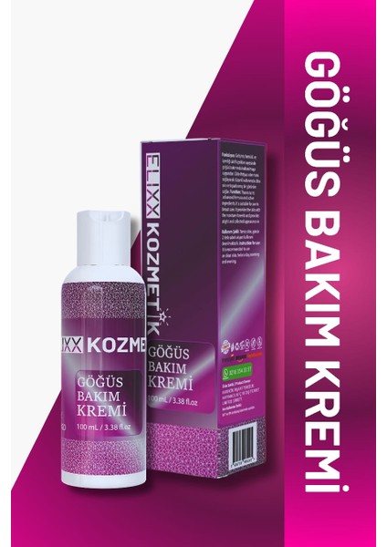 Göğüs Dolgunlaştırıcı , Dikleştirici ve Sarkıklık Giderici Bakım Kremi 100 ml