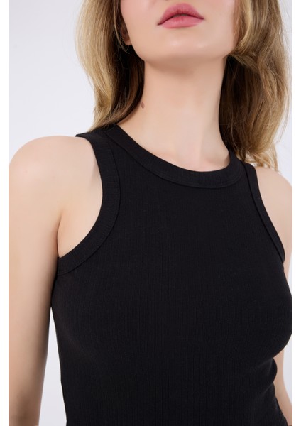 Fitilli Pamuklu Kalın Askılı Crop Kadın Atlet & Slip Külot Takım