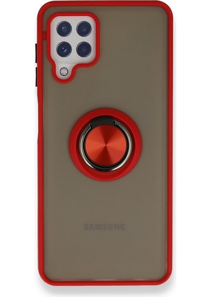 Samsung Galaxy A22 / M22 / M32 Kılıf Buzlu Yüzüklü Standlı Kapak A++ Zipax-Az-Mnty