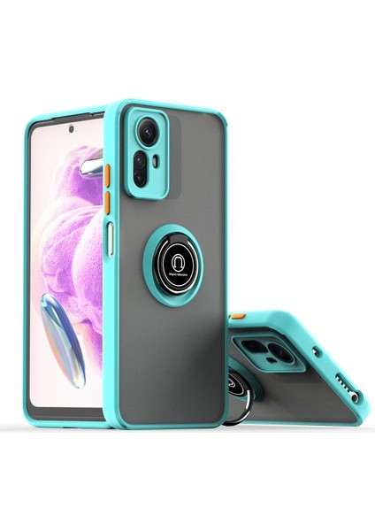 Xiaomi Redmi Note 12S 4g Kılıf Buzlu Yüzüklü Standlı Kapak A++ Zipax-Az-Mnty