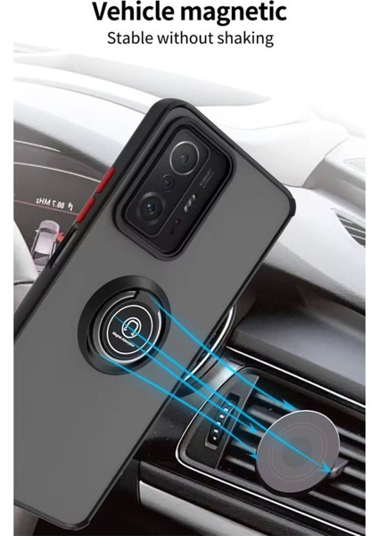 Xiaomi Mi 11T / Mi 11T Pro Kılıf Buzlu Yüzüklü Standlı Kapak A++ Zipax-Az-Mnty fiyatları