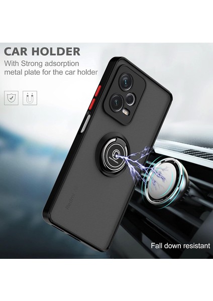 Xiaomi Redmi Note 12 5g Kılıf Buzlu Yüzüklü Standlı Kapak A++ Zipax-Az-Mnty modelleri