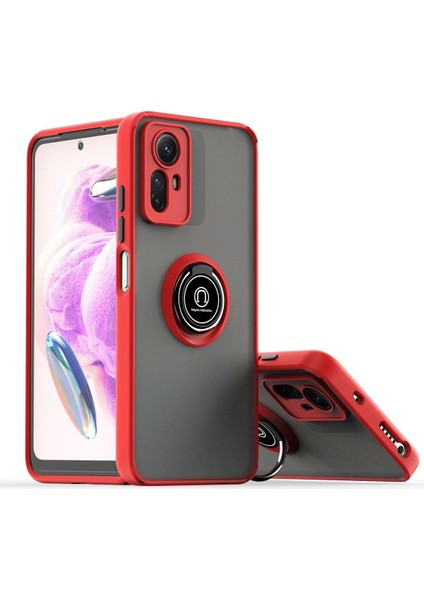 Xiaomi Redmi Note 12S 4g Kılıf Buzlu Yüzüklü Standlı Kapak A++ Zipax-Az-Mnty