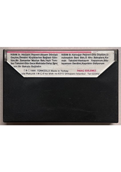 Bülent Ersoy - Orkide 1 Kağıt Baskı Kaset