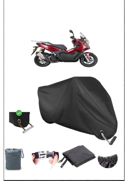 Kanuni Seha 250 Için Kilit Uyumlu Siyah Motosiklet Branda, Güvenli, Su Geçirmez