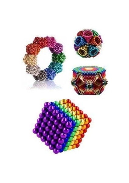 Renkli Manyetik neodyum Mıknatıs Toplar 216 Adet 5 mm Neocube Neo Cube Küp Neodymium